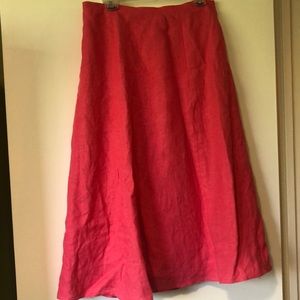3/$16 Talbots Skirt linen peach skirt
